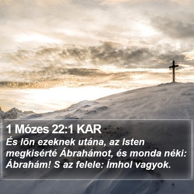 1 Mózes 22:1 KAR Bible Verse Image