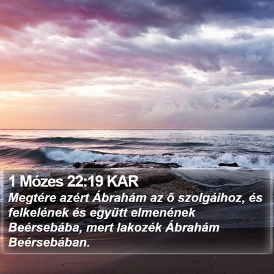 1 Mózes 22:19 KAR Bible Verse Image