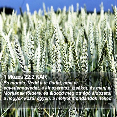 1 Mózes 22:2 KAR Bible Verse Image