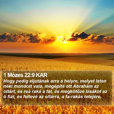 1 Mózes 22:9 KAR Bible Verse Image