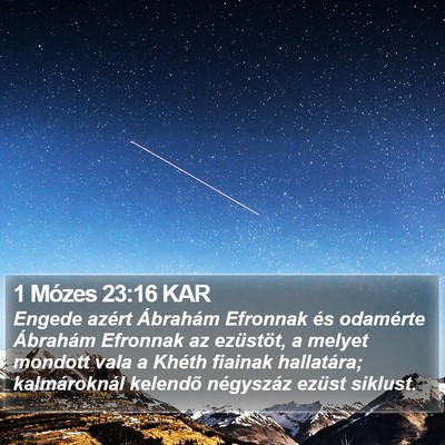 1 Mózes 23:16 KAR Bible Verse Image