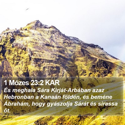 1 Mózes 23:2 KAR Bible Verse Image