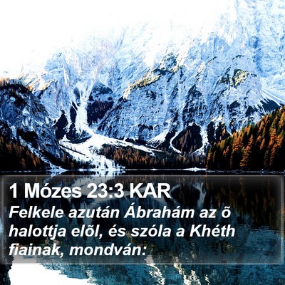 1 Mózes 23:3 KAR Bible Verse Image
