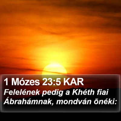 1 Mózes 23:5 KAR Bible Verse Image