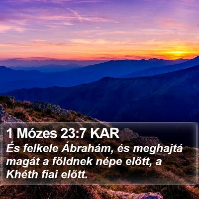 1 Mózes 23:7 KAR Bible Verse Image