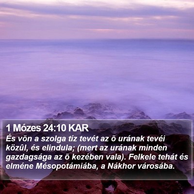 1 Mózes 24:10 KAR Bible Verse Image