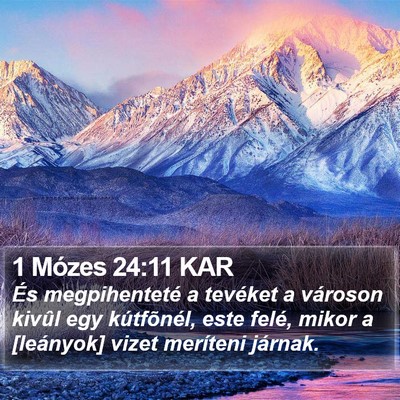 1 Mózes 24:11 KAR Bible Verse Image