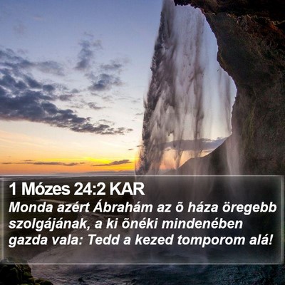 1 Mózes 24:2 KAR Bible Verse Image