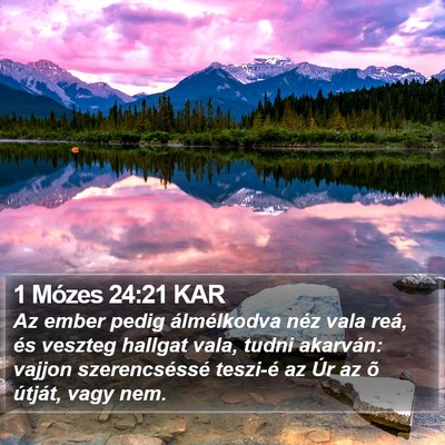 1 Mózes 24:21 KAR Bible Verse Image