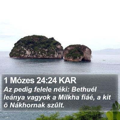 1 Mózes 24:24 KAR Bible Verse Image