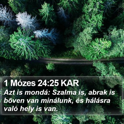 1 Mózes 24:25 KAR Bible Verse Image