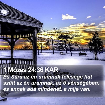 1 Mózes 24:36 KAR Bible Verse Image