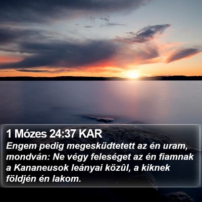 1 Mózes 24:37 KAR Bible Verse Image
