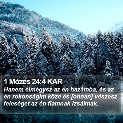 1 Mózes 24:4 KAR Bible Verse Image