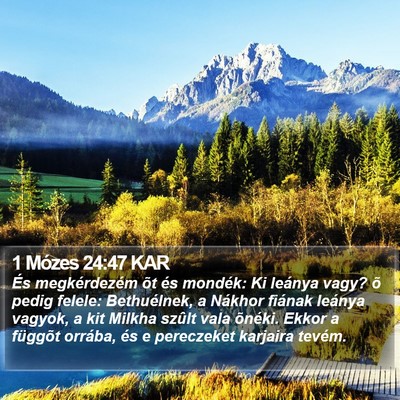 1 Mózes 24:47 KAR Bible Verse Image