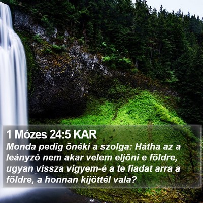 1 Mózes 24:5 KAR Bible Verse Image