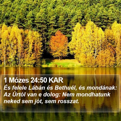 1 Mózes 24:50 KAR Bible Verse Image
