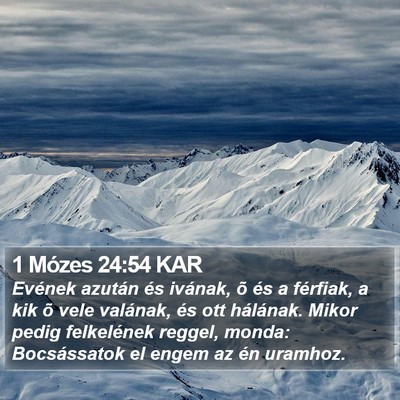 1 Mózes 24:54 KAR Bible Verse Image