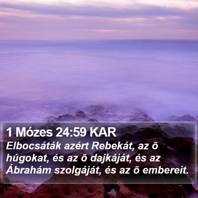 1 Mózes 24:59 KAR Bible Verse Image