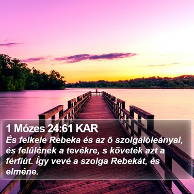 1 Mózes 24:61 KAR Bible Verse Image