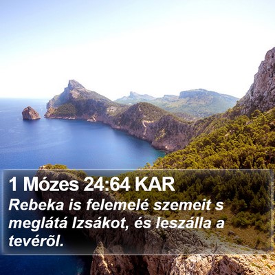 1 Mózes 24:64 KAR Bible Verse Image