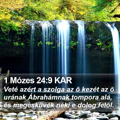 1 Mózes 24:9 KAR Bible Verse Image