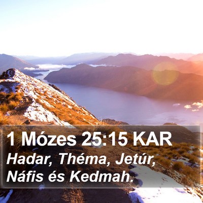 1 Mózes 25:15 KAR Bible Verse Image