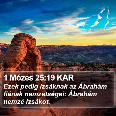 1 Mózes 25:19 KAR Bible Verse Image