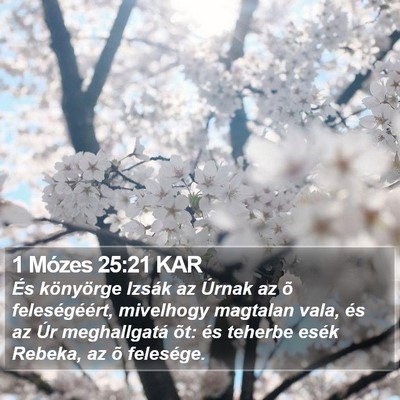 1 Mózes 25:21 KAR Bible Verse Image