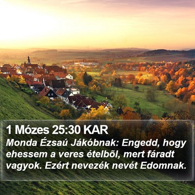 1 Mózes 25:30 KAR Bible Verse Image