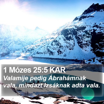 1 Mózes 25:5 KAR Bible Verse Image