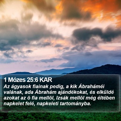 1 Mózes 25:6 KAR Bible Verse Image