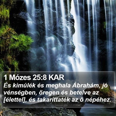 1 Mózes 25:8 KAR Bible Verse Image