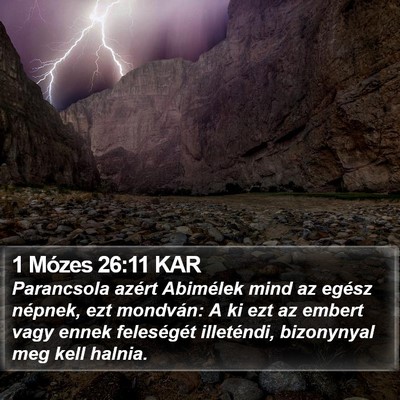 1 Mózes 26:11 KAR Bible Verse Image