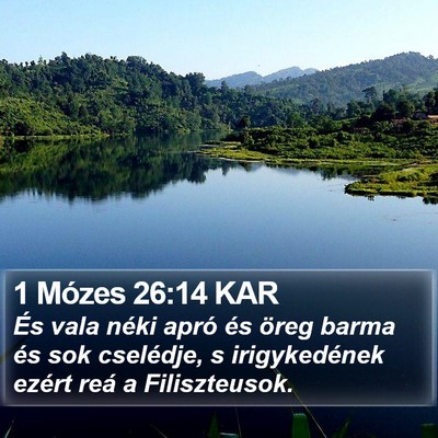 1 Mózes 26:14 KAR Bible Verse Image