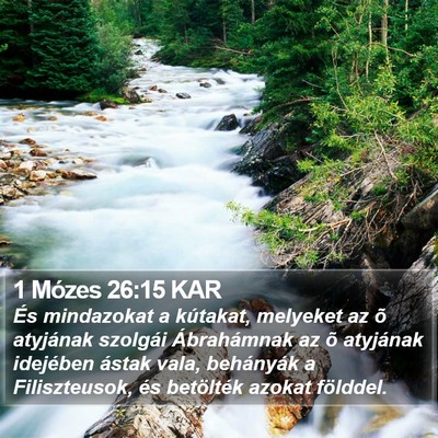 1 Mózes 26:15 KAR Bible Verse Image