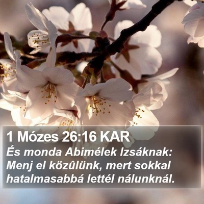 1 Mózes 26:16 KAR Bible Verse Image