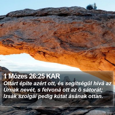 1 Mózes 26:25 KAR Bible Verse Image
