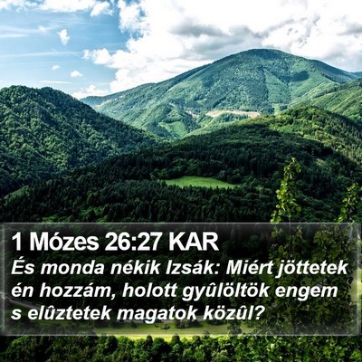 1 Mózes 26:27 KAR Bible Verse Image