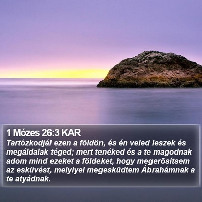 1 Mózes 26:3 KAR Bible Verse Image
