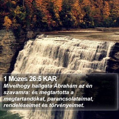 1 Mózes 26:5 KAR Bible Verse Image