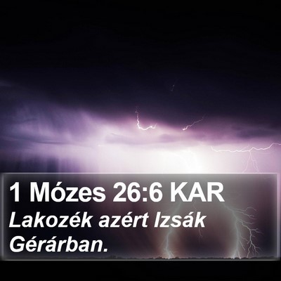 1 Mózes 26:6 KAR Bible Verse Image