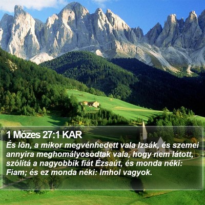 1 Mózes 27:1 KAR Bible Verse Image