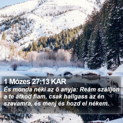 1 Mózes 27:13 KAR Bible Verse Image
