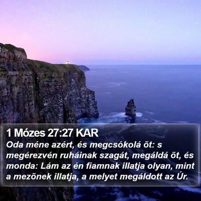 1 Mózes 27:27 KAR Bible Verse Image