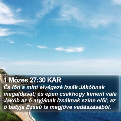 1 Mózes 27:30 KAR Bible Verse Image