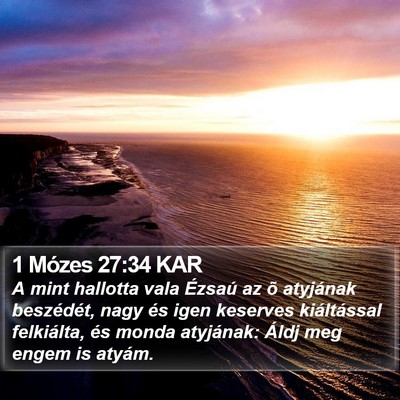 1 Mózes 27:34 KAR Bible Verse Image