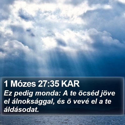 1 Mózes 27:35 KAR Bible Verse Image