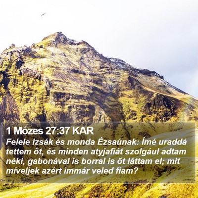 1 Mózes 27:37 KAR Bible Verse Image