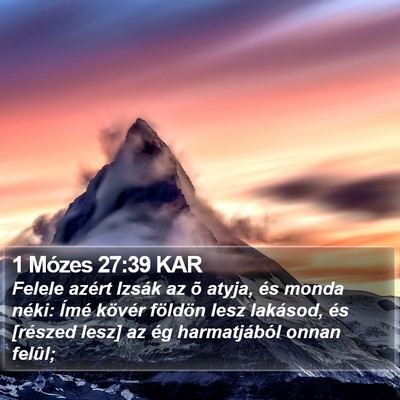 1 Mózes 27:39 KAR Bible Verse Image